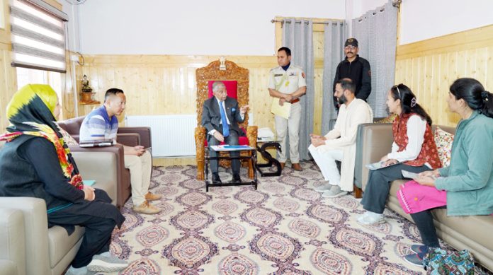 Delegation from Art of Living-SSRDP Trust meeting with Lt Governor Ladakh.
