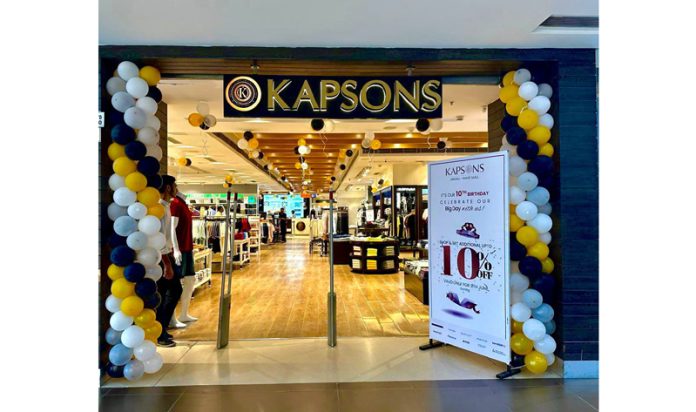 On the occasion of 10th anniversary, Kapsons showroom in new looks in Jammu on Tuesday.