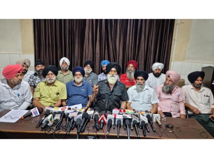 SPF and DGPC members during press conference in Jammu. -Excelsior/Rakesh