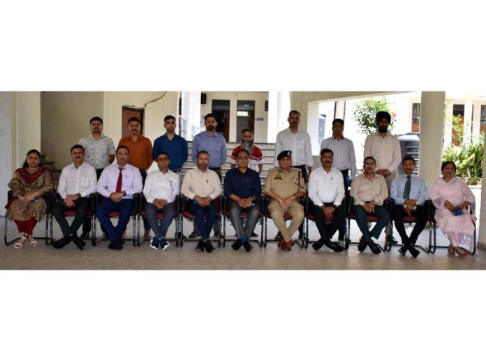Officers participating in two courses conducted at SKPA Udhampur posing for a group photograph.