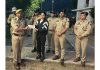 SSP Reasi Mohita Sharma rewarding cops for their bravery.