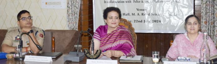 Chairperson NCW Rekha Sharma chairing a meeting on Monday.
