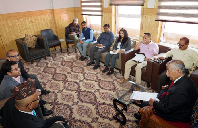 NITI Aayog team meeting with LG Ladakh.