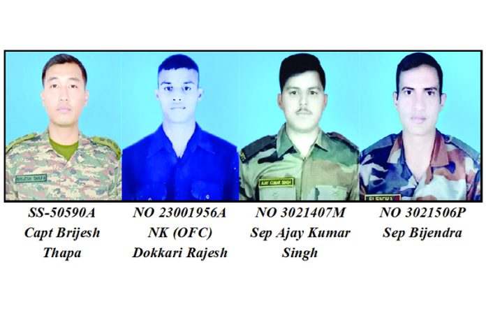 Capt among 4 soldiers martyred in Doda gun battle, terrorists flee deep into forests
