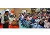 Union Sports Minister Dr Mansukh Mandaviya interacts with sportspersons at Srinagar on Sunday.