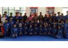 J&K Junior Wushu team posing with officials of JKSC and Association members.