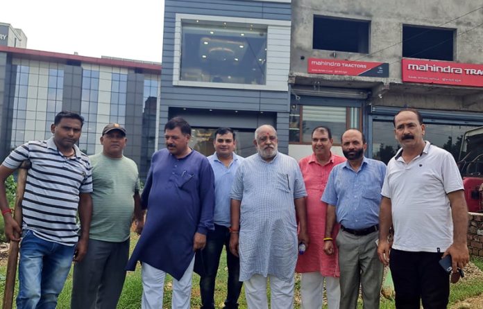 RSS Parcharak, Swami Vishwanathan during a visit at Kathua on Wednesday.