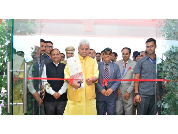 LG Manoj Sinha inaugurating KCET at Srinagar.