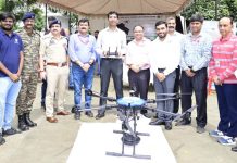 CEO Shrine Board and others at the launch of Drone-based seed dispersal over Trikuta Hills.