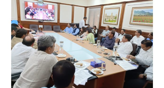 JCCI members during virtual meeting with Chief Secy Atal Dulloo on Tuesday.
