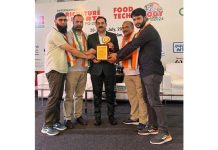 Officials of Horticulture Department receiving first prize at Intl. Agri. & Horti. Expo-2024.