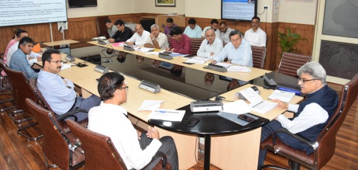 CS Atal Dulloo chairing a meeting on Friday.