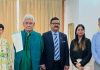 LG Manoj Sinha meeting with Dr Eliska Zigova, Ambassador of Czech Republic and others at Raj Bhawan.