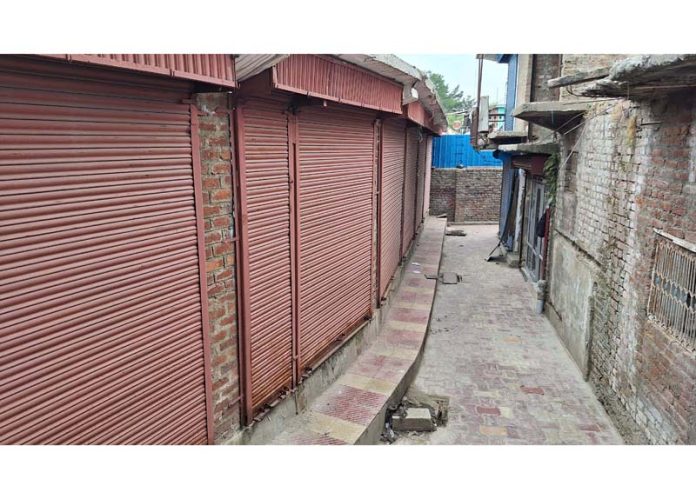 A view of closed women market in Handwara area of North Kashmir. - Excelsior/Aabid Nabi