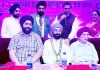 Dignitaries from Rotary Club Jammu Tawi during a function for installation of new Club president, Balvinder Singh on Monday.