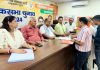 BJP leaders listening public grievances at party office Jammu on Monday.