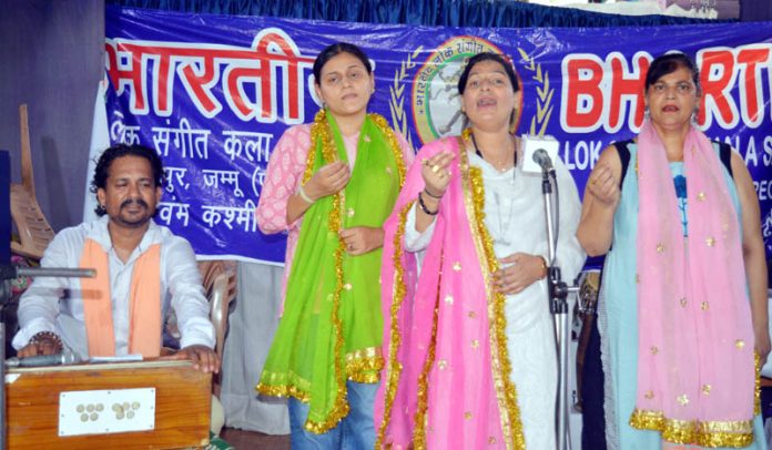 BLSKS artists performing during a programme in Jammu on Wednesday.