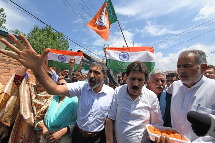 BJP Celebrates Abrogation Of Article 370 In Srinagar