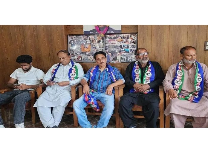 RLJP leaders during a meeting in Srinagar on Friday.