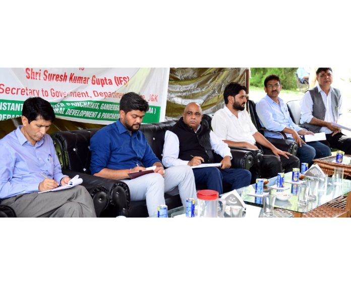 Principal Secretary Culture Suresh Kumar Gupta chairing a Public Darbar on Wednesday.