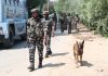 Security forces keep vigil in Kulgam district where an IED was found on Friday.