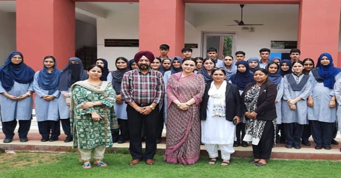 Staff, guests and students of KB Public School in a function on Friday.