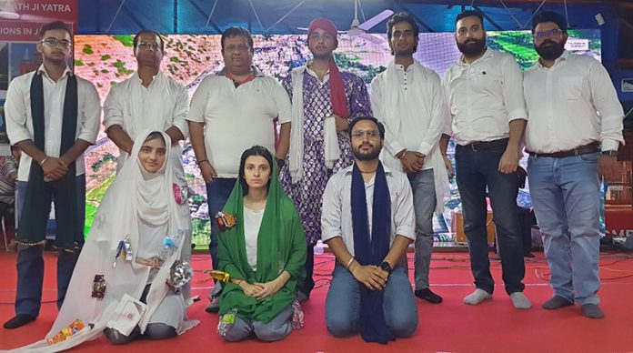 Artists performing ‘Nukkad Natak’ at Bhagwati Nagar.