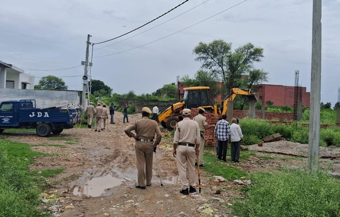 Authorities retrieving JDA land at Birpur.