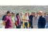 Amit Sharma interacting with the villagers during his tour to the remote areas of district Leh on Wednesday.