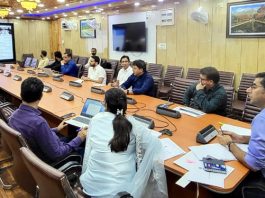 Secretary RDD&PR Dr Shahid Iqbal Choudhary chairing a meeting on Tuesday.