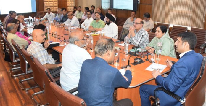 Secretary Planning Aijaz Asad chairing a meeting on Thursday.