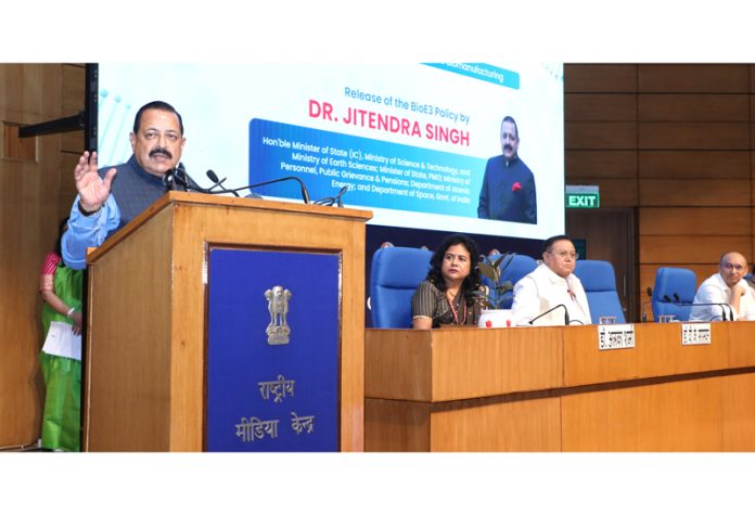 Union Minister Dr Jitendra Singh speaking after formally releasing the 