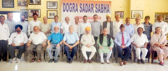 Central Working Committee members of Dogra Sadar Sabha meeting on Tuesday.