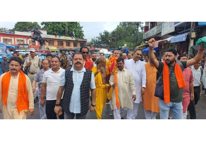 ‘Charri Mubarak’ of Kounsar Nag Yatra being taken out.