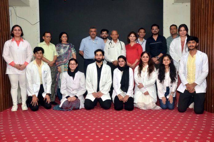 Dignitaries posing for a group photograph during a function to celebrate World Breast Feeding Week at ASCOMS & Hospital.