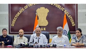 Chief Electoral Officer (CEO) P K Pole during a press conference in Srinagar on Wednesday. -Excelsior/Shakeel