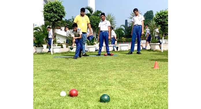 Special children in action during a 4-day Raffa Boules camp at Jammu.