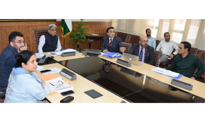 Chief Secretary Atal Dulloo chairing a meeting.