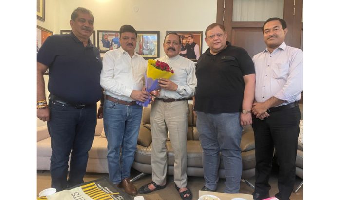 JCCI delegation during meeting with Union MoS Dr Jitendra Singh in Jammu.