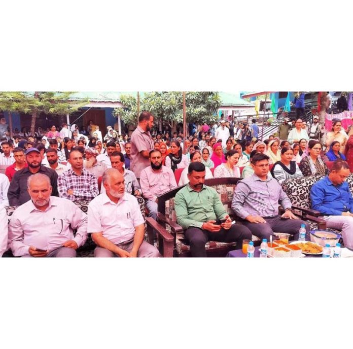 General Observer Solai Bharathi Dasan during a cultural show at GHSS Jhullas on Saturday.