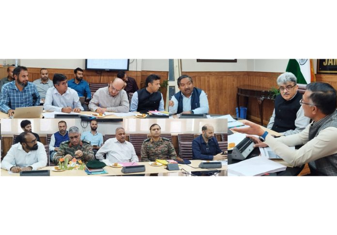 Chief Secretary Atal Dulloo chairing a meeting.