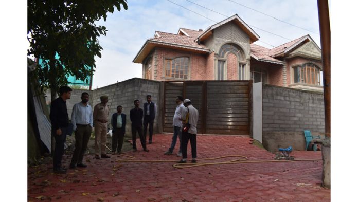 A team of ACB during raid at one of the houses of the accused Mohd Shafi Rather in Srinagar.