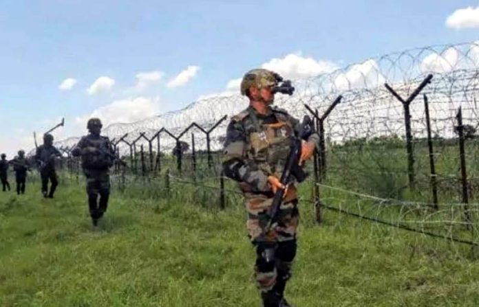 Troops guard the LoC in Nowshera sector after infiltration attempt. . —Excelsior/Imran