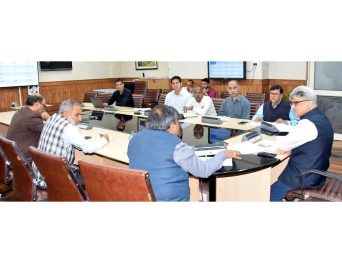 Chief Secretary chairing a meeting on Thursday.