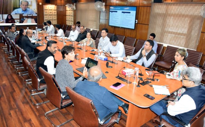 Chief Secretary chairing a meeting at Srinagar.