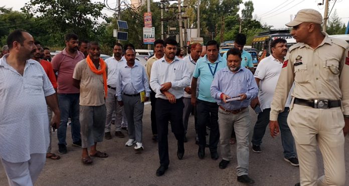 JMC Commissioner, Dr Devansh Yadav during visit to dengue affected areas in Jammu on Tuesday.