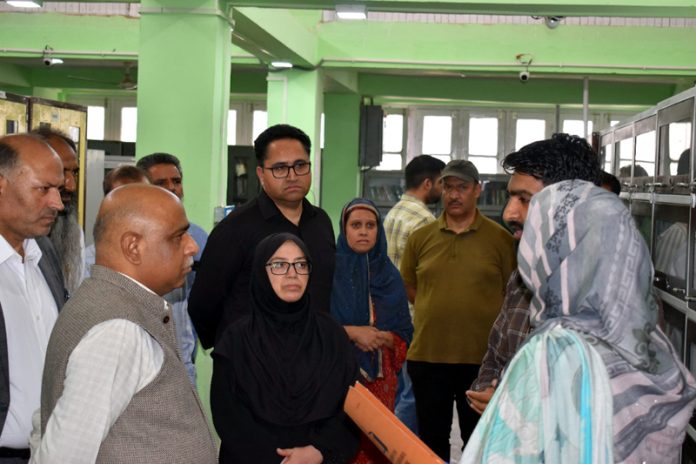 Principal Secretary Culture Suresh Kumar Gupta during visit to District Library Anantnag on Sunday.