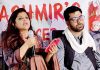 BJP leader Shazia Ilmi during a press conference in Srinagar on Tuesday. — Excelsior/Shakeel