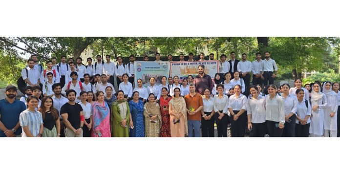 JU Law School students and faculty during an event for highlighting voting right.