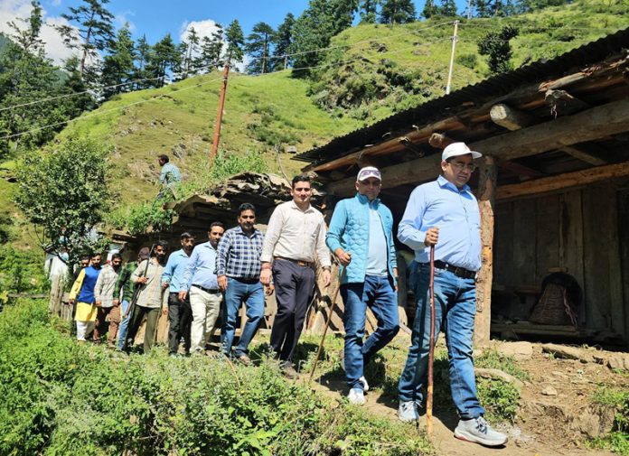 DC Kishtwar and his team on way to Gorrow polling station.